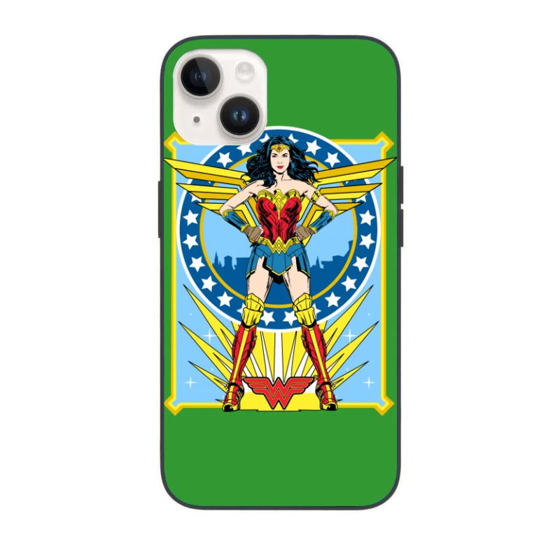 Wonder Woman Comic Art Illustration iPhone Case