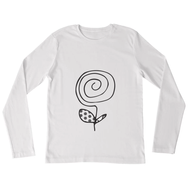 Fleur abstraite spirale Femme Manches Longues T-Shirt