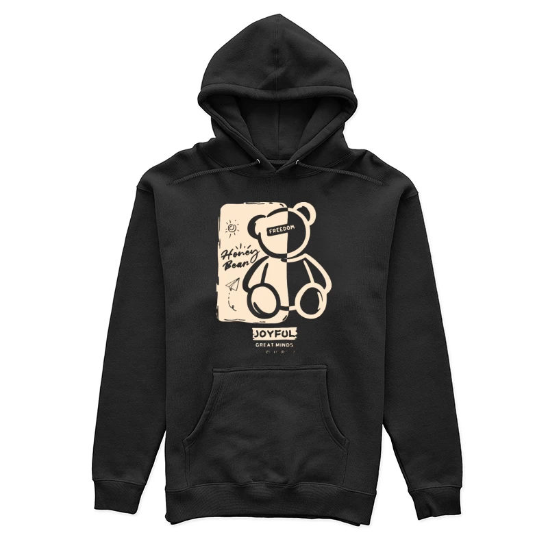 Fröhlicher Kuschelbär mit Freiheitsthema Damen Pullover Hoodie