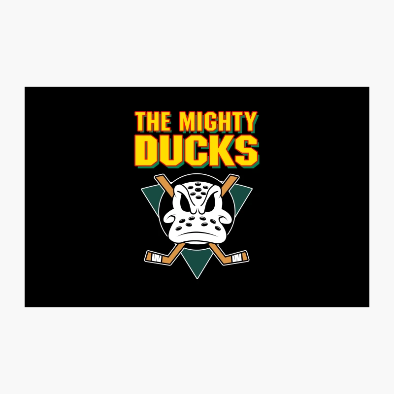 Mighty Ducks Hockey Team Cartoon Logo Travel Mug