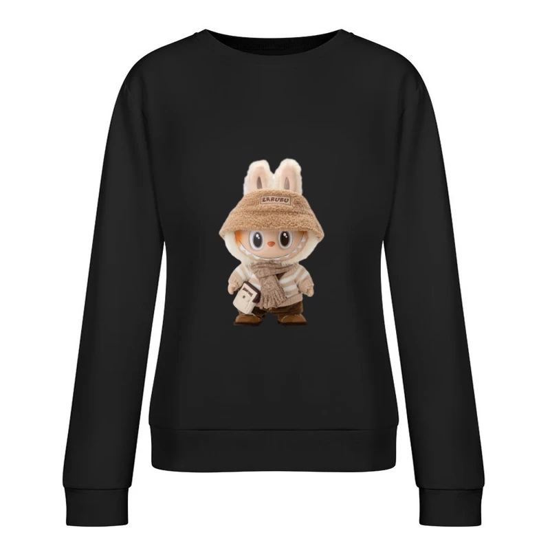 Niedliche Labubu-Figur mit Winterkleidung Damen Pullover Sweatshirt
