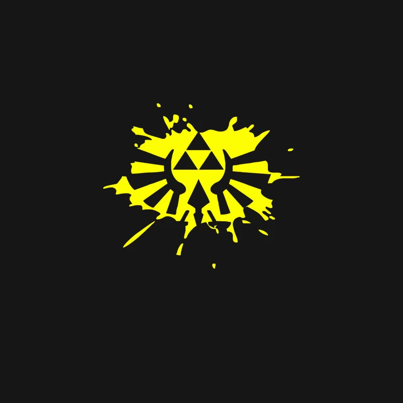 Zelda Link Hylian Shield Triforce Splat Desk Mat