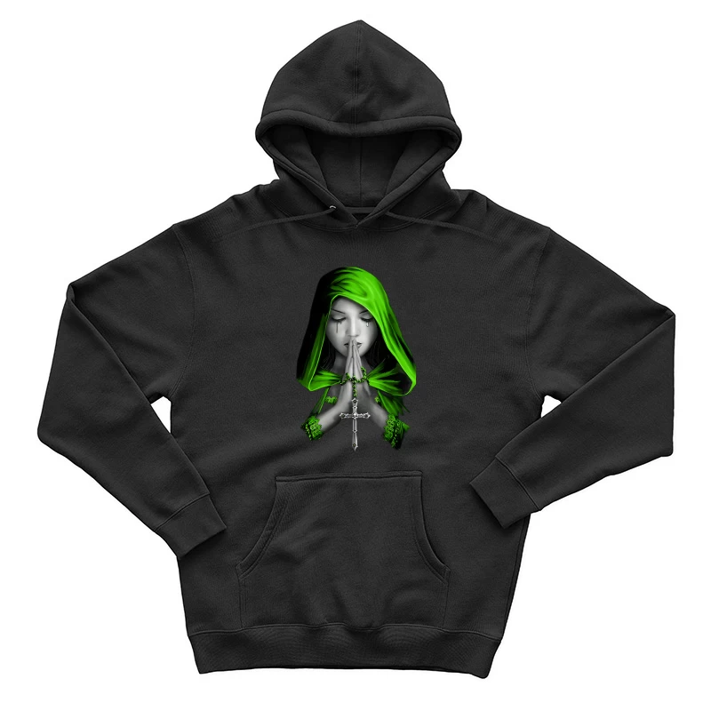 Bete Frau mit grünem Schleier Herren Pullover Hoodie
