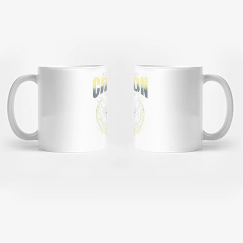 Fierce Tiger Tribal Art with "Crazyon" Typography Design Coffee Mug