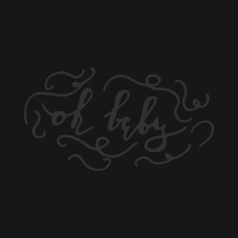 Calligraphie artistique 'Oh Baby' Homme Sweat à capuche