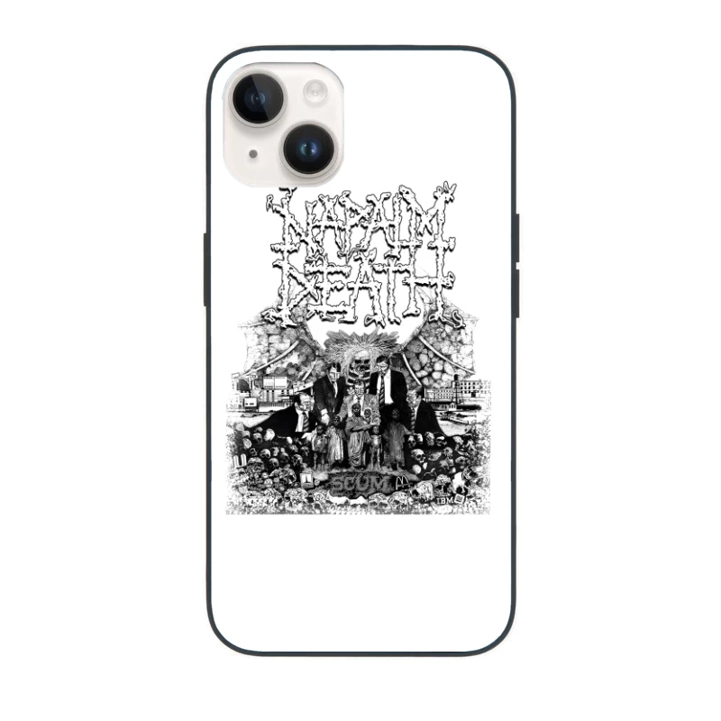 Napalm Death Scum Black White iPhone Case