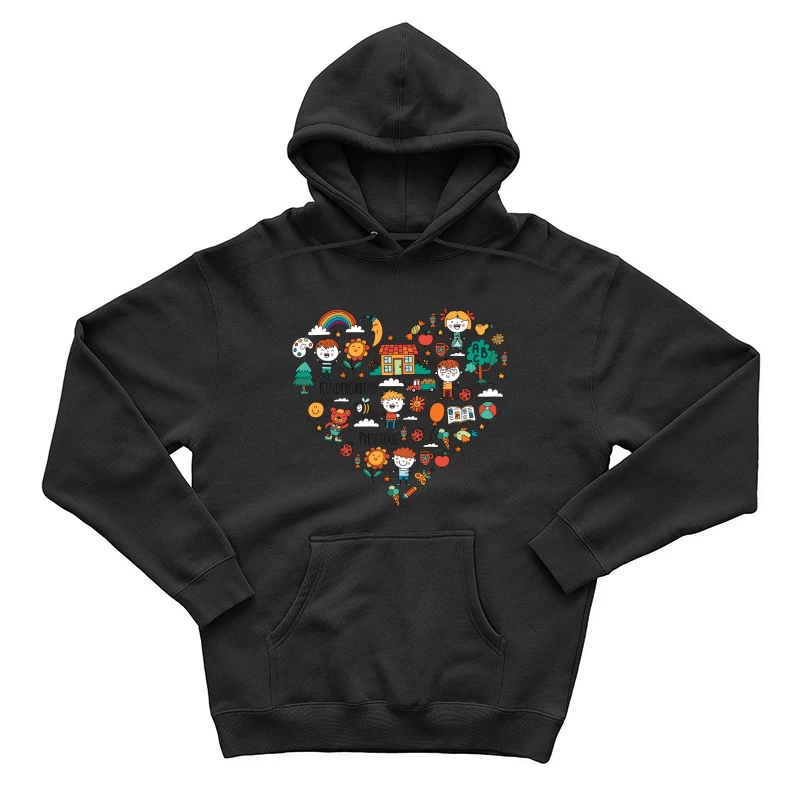Fröhliche Kindergarten-Illustration Herren Pullover Hoodie