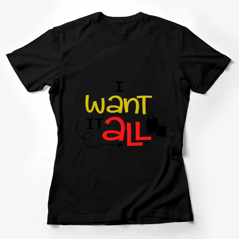 Design coloré avec slogan sur le shopping Femme T-Shirt