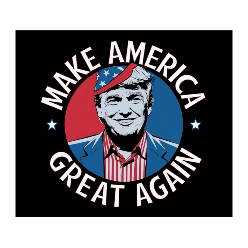 Make America Great Again Political Campaign Button Illustration Tapestry