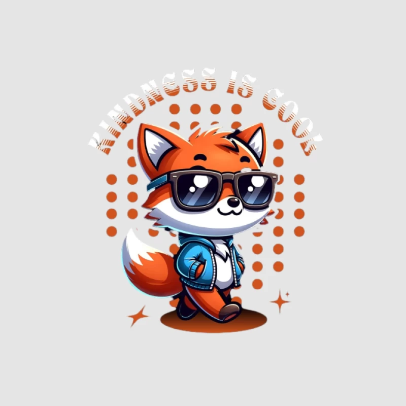 Renard Cool avec Lunettes de Soleil et Veste Femme Sweat à capuche