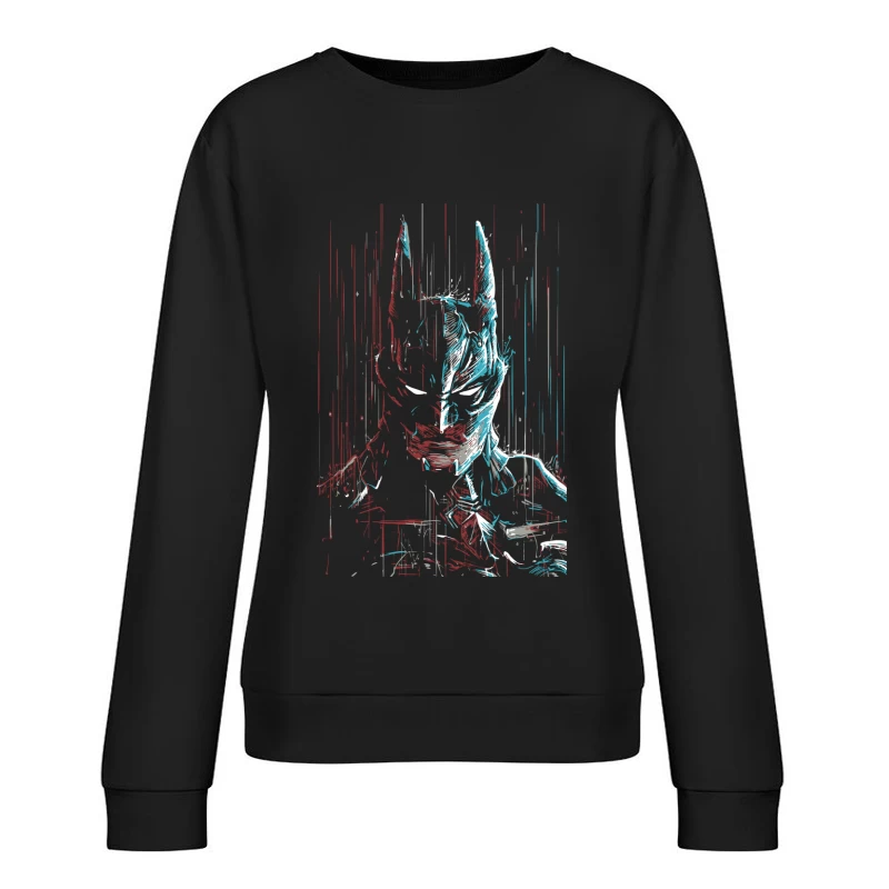 Abstract Digital Art of Batman Female Pullover Sweatshirt
