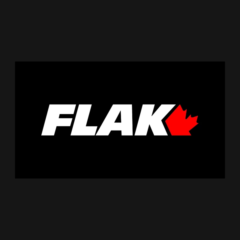 Minimalist Flak Logo with Red Accent Desk Mat