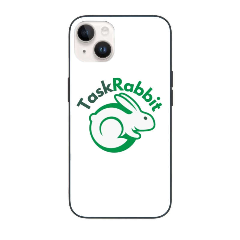 TaskRabbit Green Circular Rabbit Logo Design iPhone Case