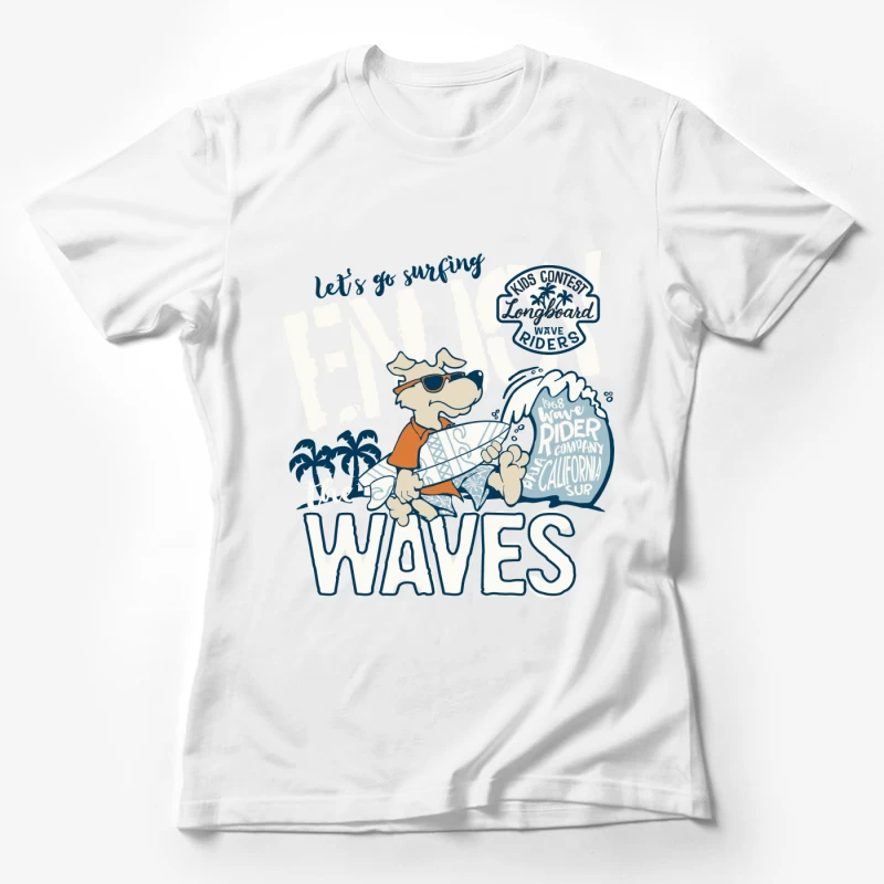 Hund Surfen Wettbewerb Kalifornien 1968 Damen T-Shirt