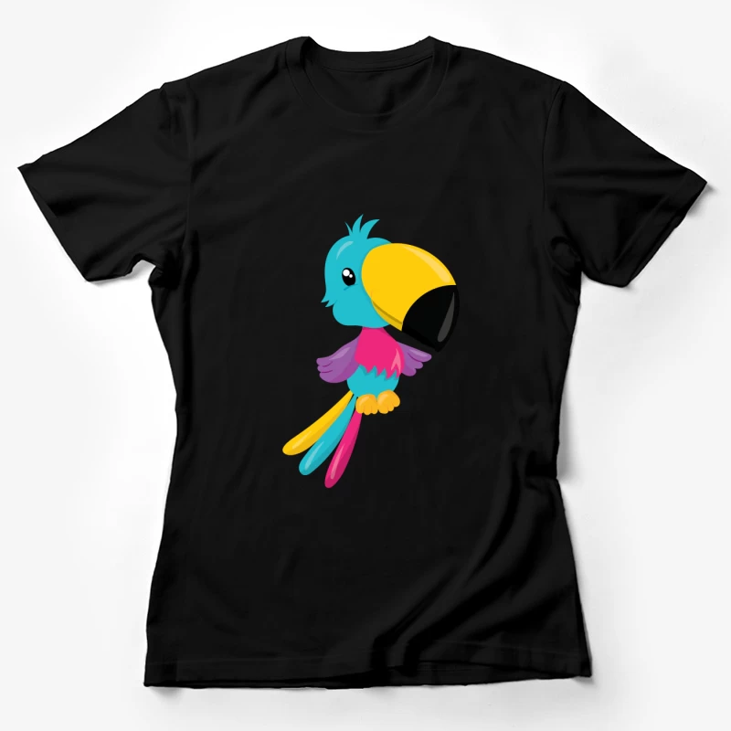 Perroquet coloré avec un grand bec Femme T-Shirt