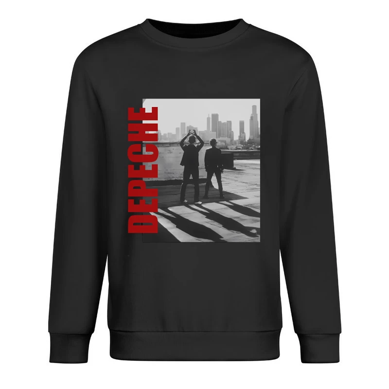 Depeche Mode Silhouettes Against City Skyline Male Pullover Sweatshirt