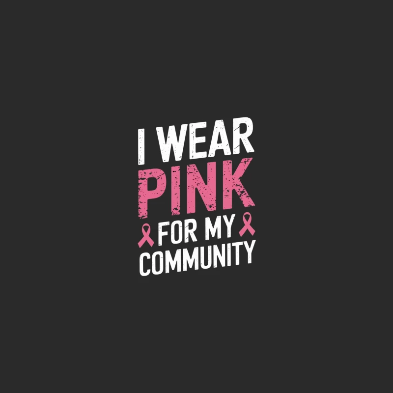 Pink Ribbon Community Support for Breast Cancer Awareness Baseball Cap