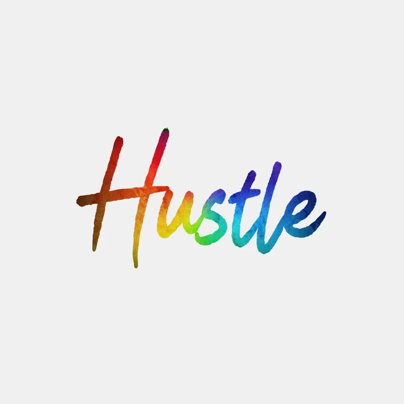Colorful Hustle Typography Male Tank Top