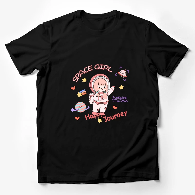 Raumfahrt-Mädchen auf Abenteuerreise Herren T-Shirt