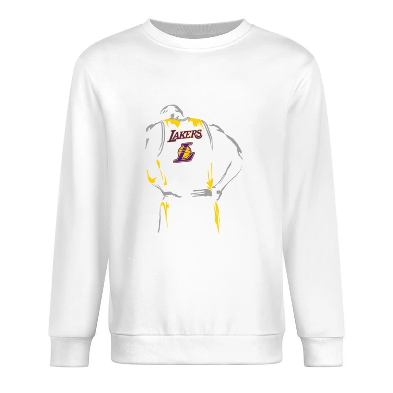 Lakers Basketball-Silhouette Herren Pullover Sweatshirt