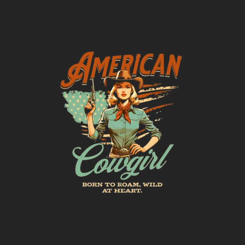 Illustration de Cowgirl Américaine Femme Sweat-shirt à enfiler