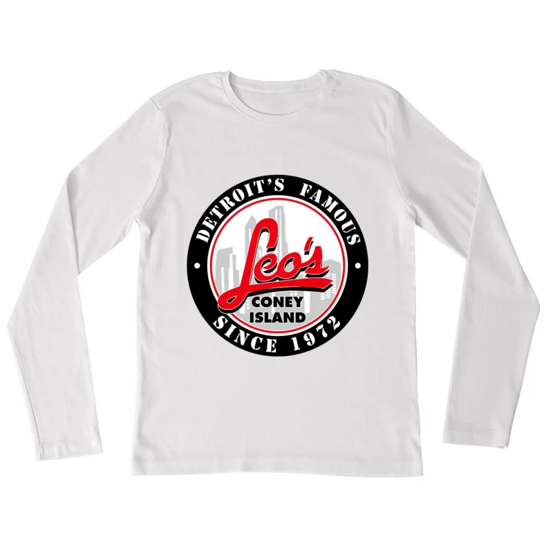 Leo's Coney Island - Detroit's Famous Restaurant Logo Since 1972 Female Long Sleeve T-Shirt