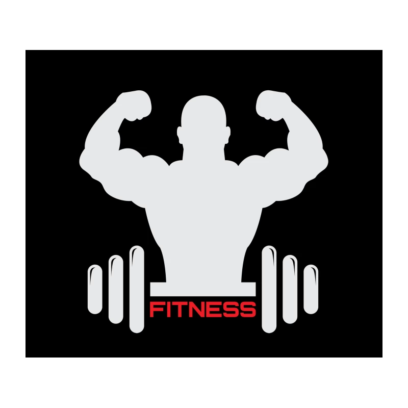 Muscular Silhouette Representing Fitness and Strength Tapestry