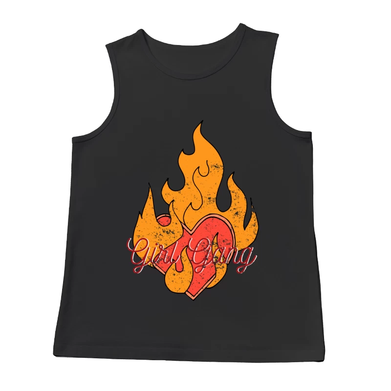 Cœur en flammes du Girl Gang Homme Débardeur