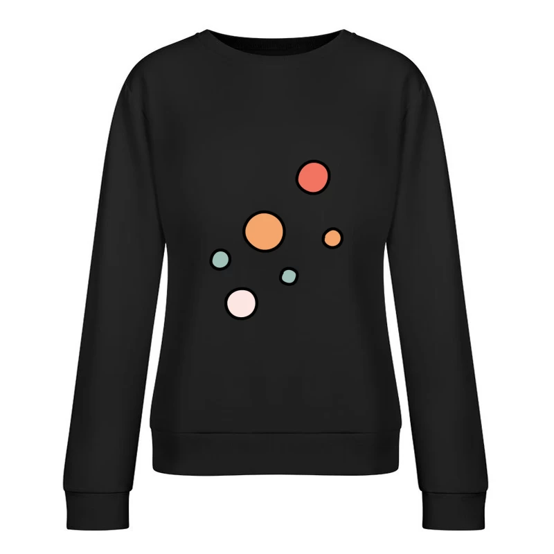 Cercles Colorés Abstraits Femme Sweat-shirt à enfiler