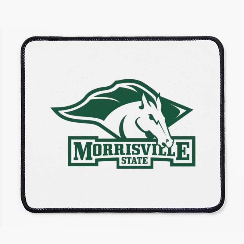 Morrisville State College Athletics Logo with White Horse Mascot Mouse Pad