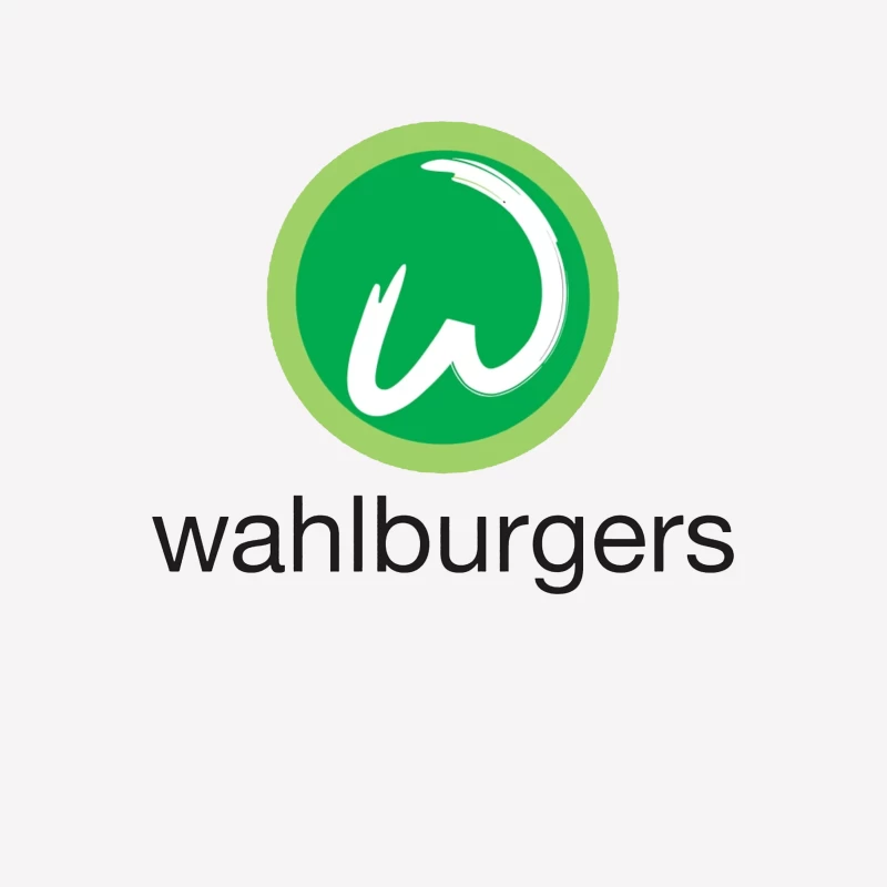 Wahlburgers Restaurant Chain Green Circle Logo Design Female T-Shirt