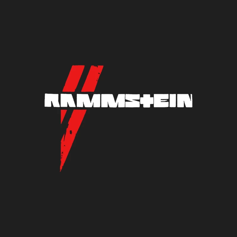 Rammstein Metal Band Logo in Red and White Male Tank Top