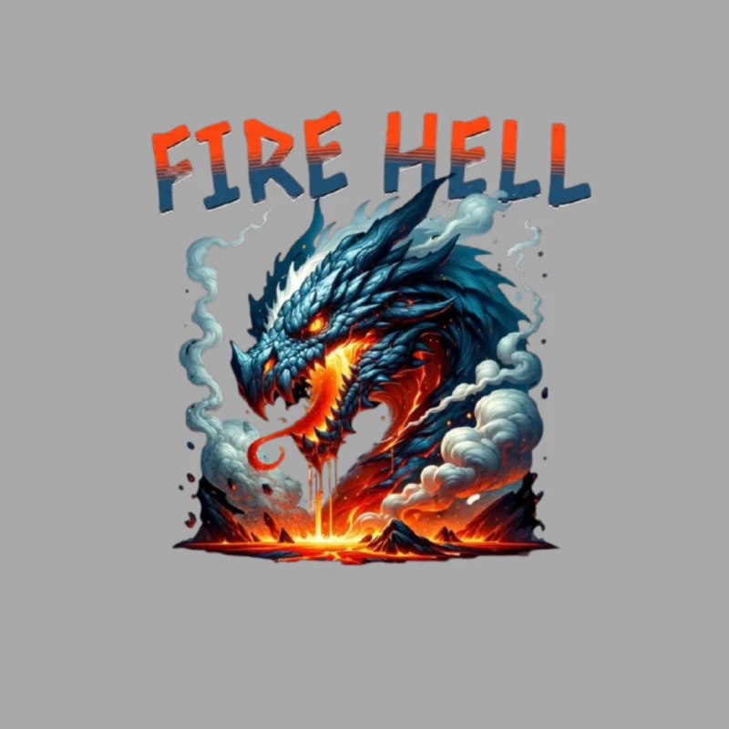 Fire Hell Dragon with Glowing Flames Female Pullover Hoodie