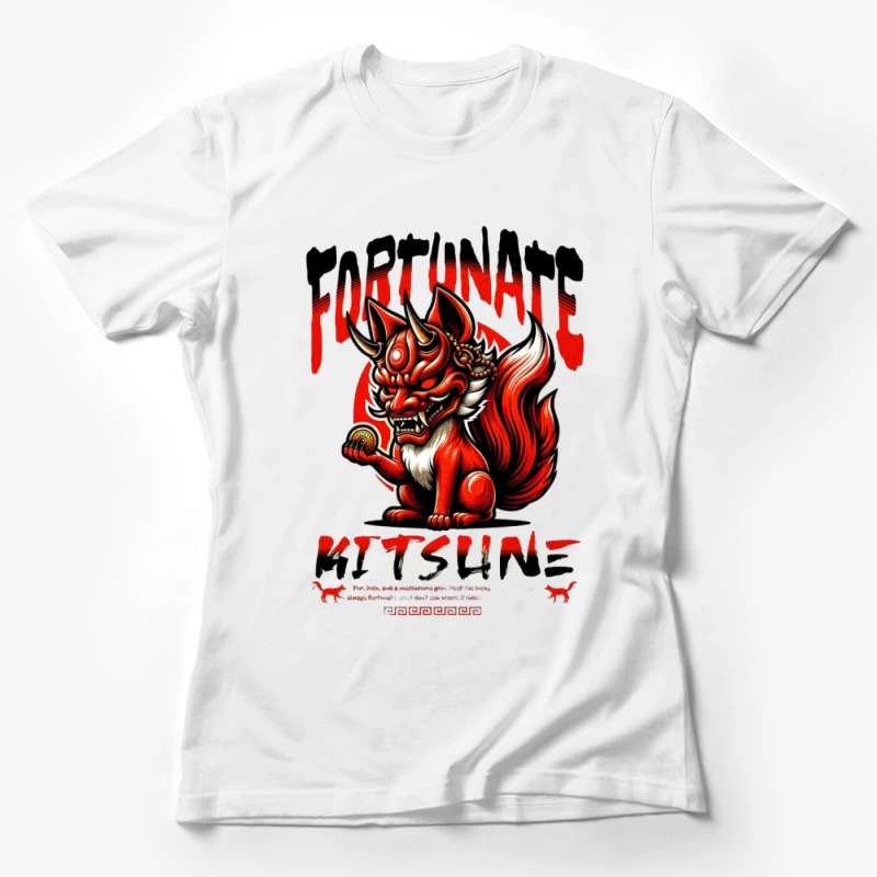 Kitsune Chanceux Femme T-Shirt