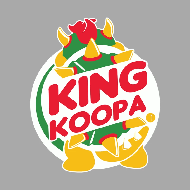 King Koopa: Iconic Nintendo Villain Logo Design Female Pullover Hoodie