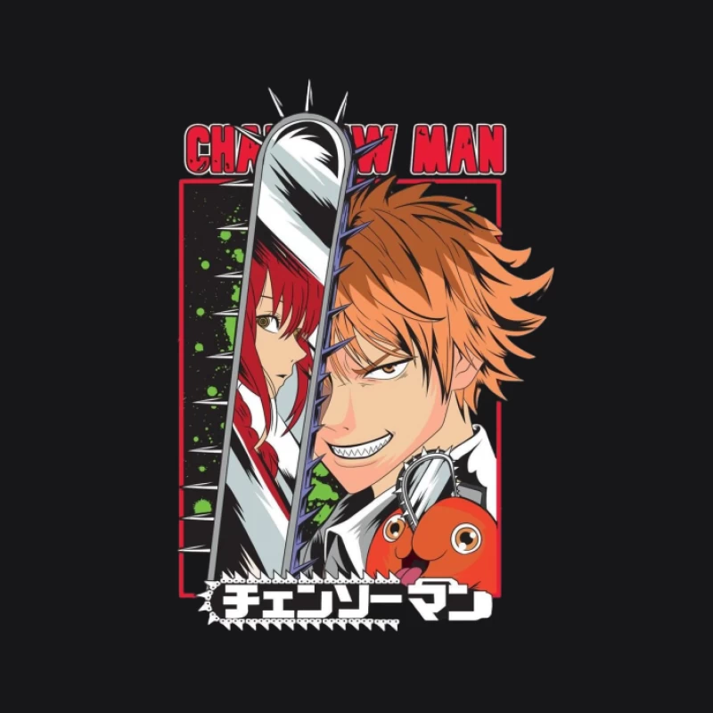 Chainsaw Man Anime Poster Herren Pullover Hoodie