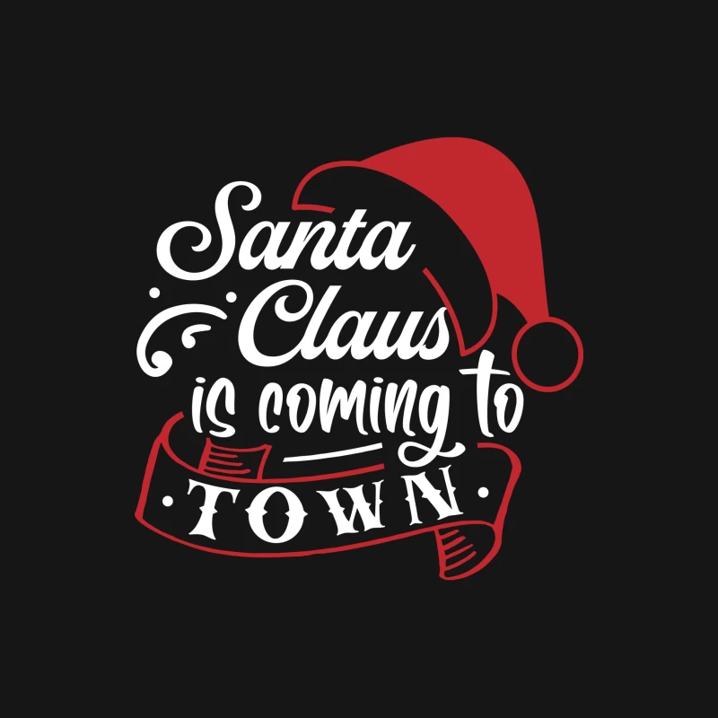 Santa Claus avec Chapeau Rouge Homme Manches Longues T-Shirt