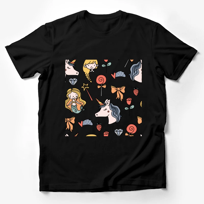 Design magique avec licornes et sirènes Homme T-Shirt