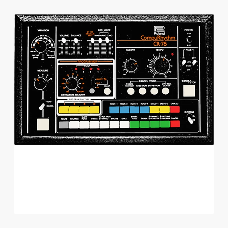 CR-78  Drum Machine Graphic Art Design Pin