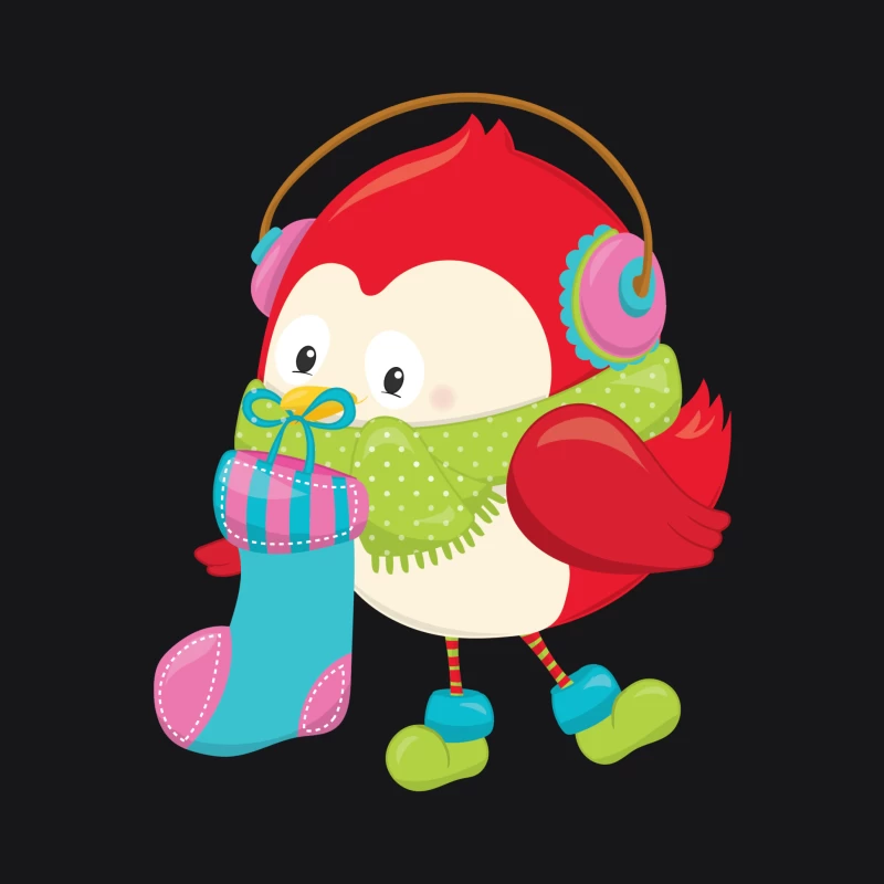 Oiseau mignon avec cache-oreilles et chaussette Femme Sweat à capuche
