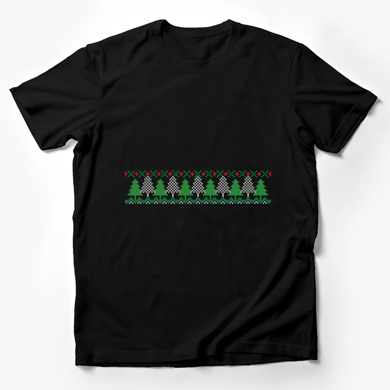 Motif de sapins et flocons de neige Homme T-Shirt