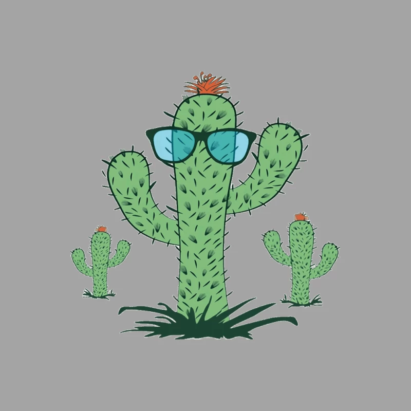Kaktus mit Sonnenbrille Herren T-Shirt