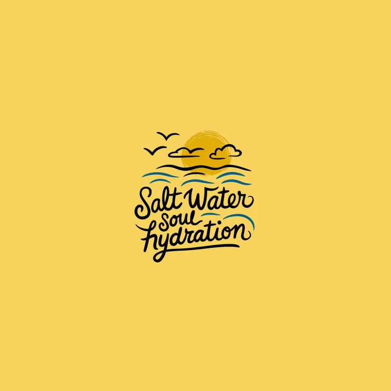 Coastal Inspired Typography: Salt Water Soul Hydration Bucket Hat