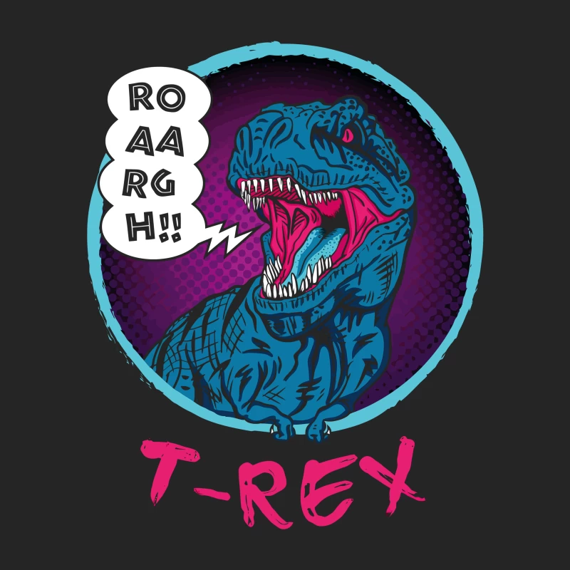 Neon T-Rex Power Male Pullover Sweatshirt