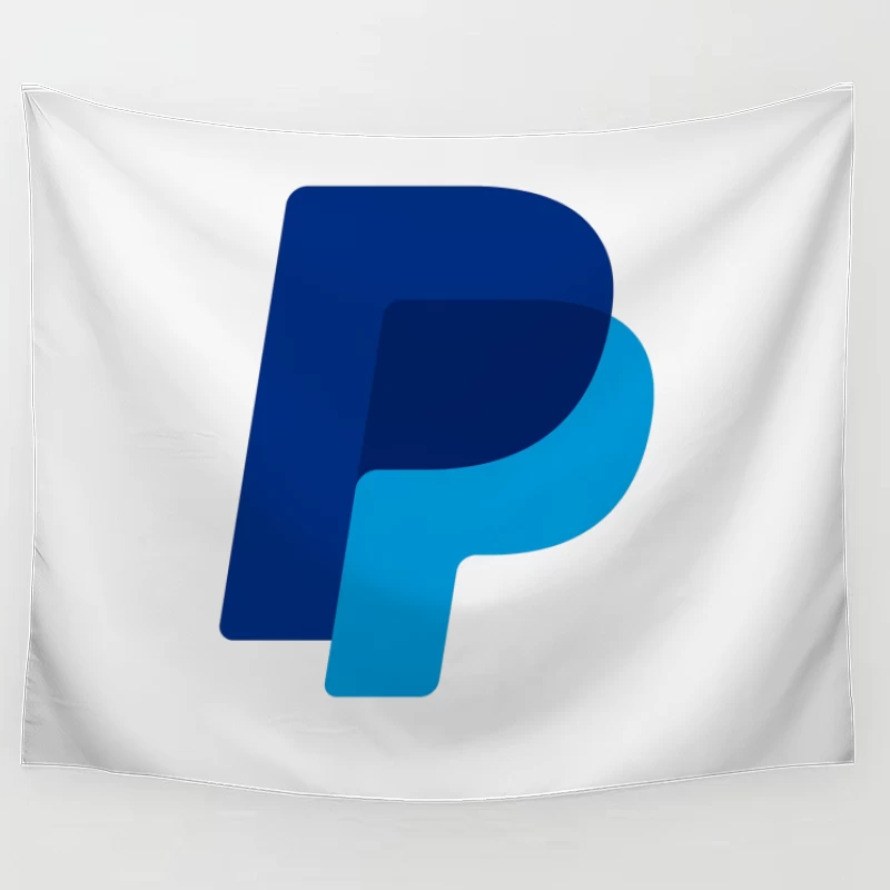 PayPal Double P Logo Design in Blue Shades Tapestry