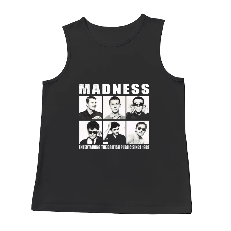 Vintage Portrait Collection of British Ska Band Madness - Since 1979 Male Tank Top