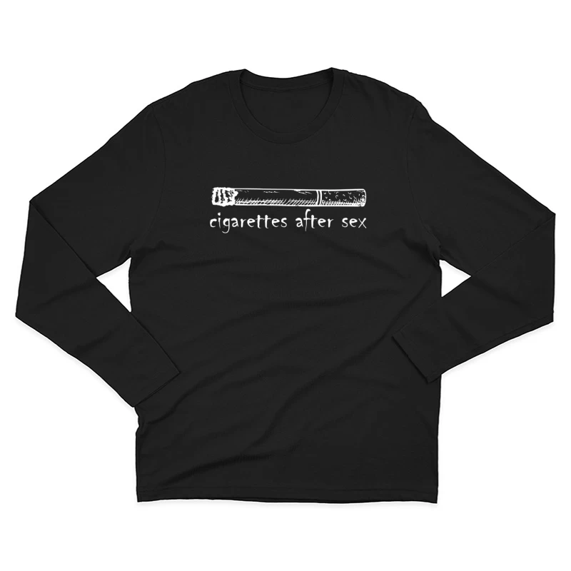 Cigarettes After Sex Logo White Male Long Sleeve T-Shirt