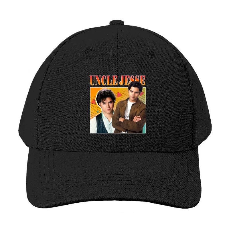 Retro TV Poster of Uncle Jesse from Full House 90s Series Baseball Cap