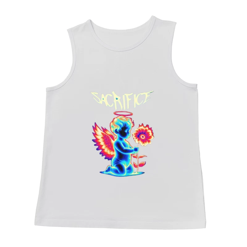 Neon Angel with Rainbow Wings - Sacrifice Art Male Tank Top