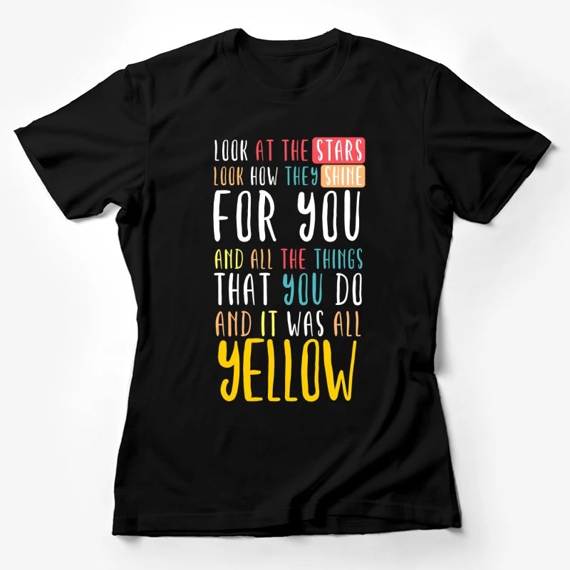 Coldplay Yellow Female T-Shirt